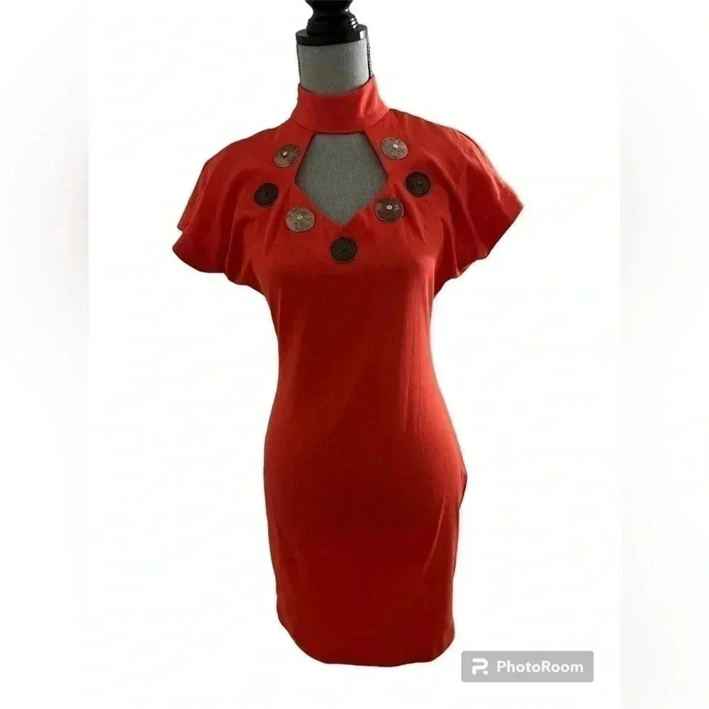 Vintage Hearts Single Stitch Western Style Mini Dress